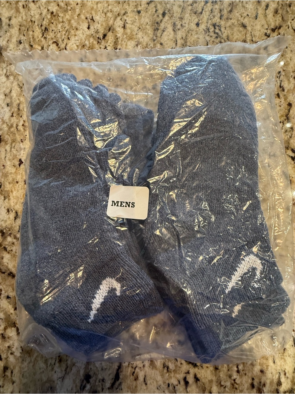 Nike Men's Athletic Crew Socks - Blue with White Swoosh